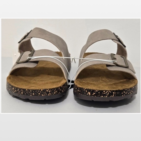 New Falls Creek Slide Shoes Mens Size 13 Boho Gray 2 Thick Strapped Buckled NWT - Picture 2 of 15